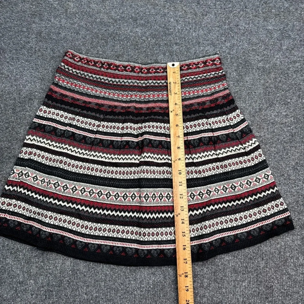 Princess Vera Wang Knit Mini Skirt Womens Size Medium White Black‎ Red Designer